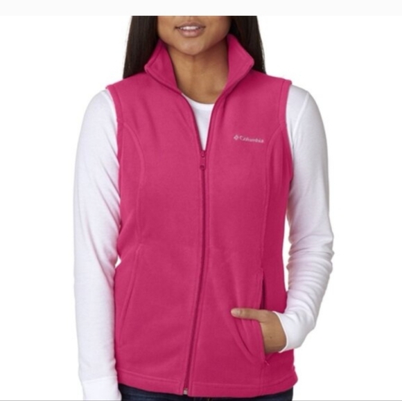 Columbia Tops - Columbia Pink Fleece Zip Vest